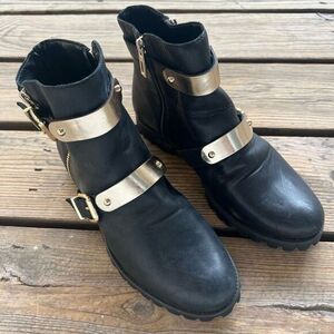 Schutz leather moto ankle Boot 8‎